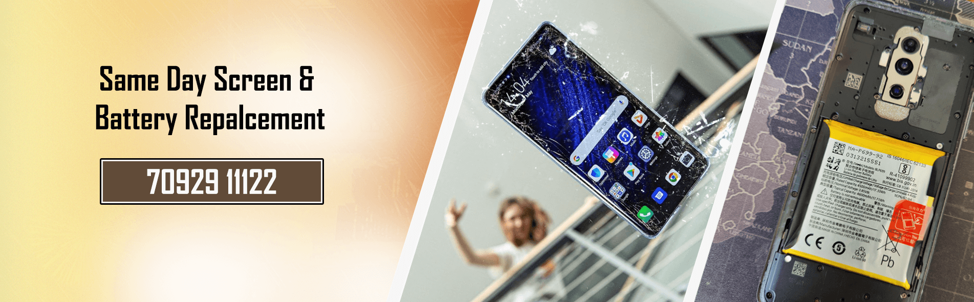 OnePlus Mobile Banner, Screen Damage Banner